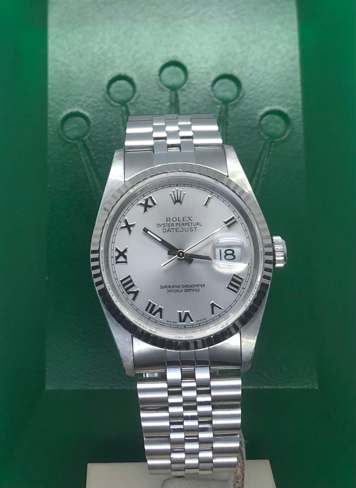 Rolex Datejust 36 Argente' N Romani 16234