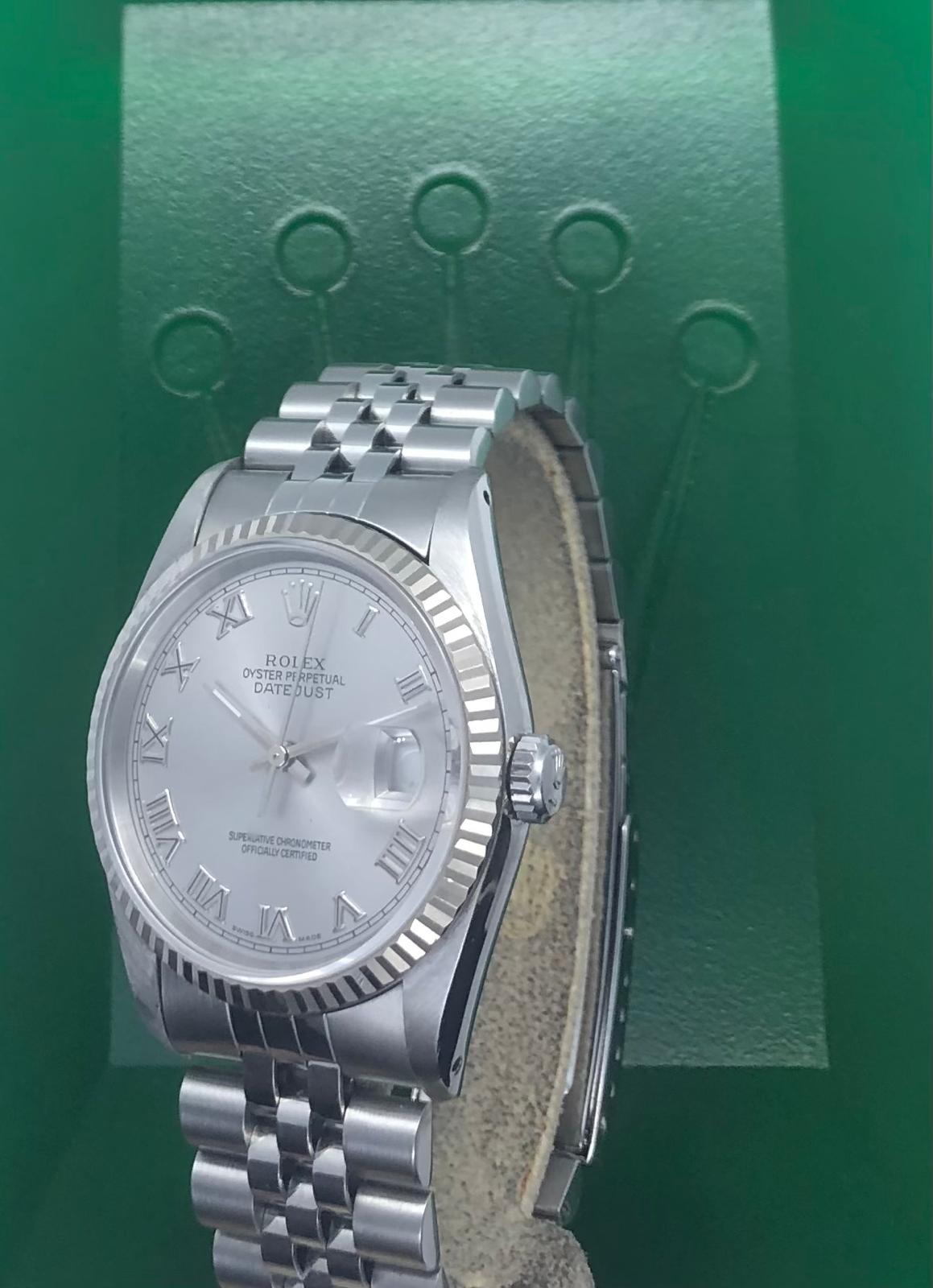 Rolex Datejust 36 Argente' N Romani 16234